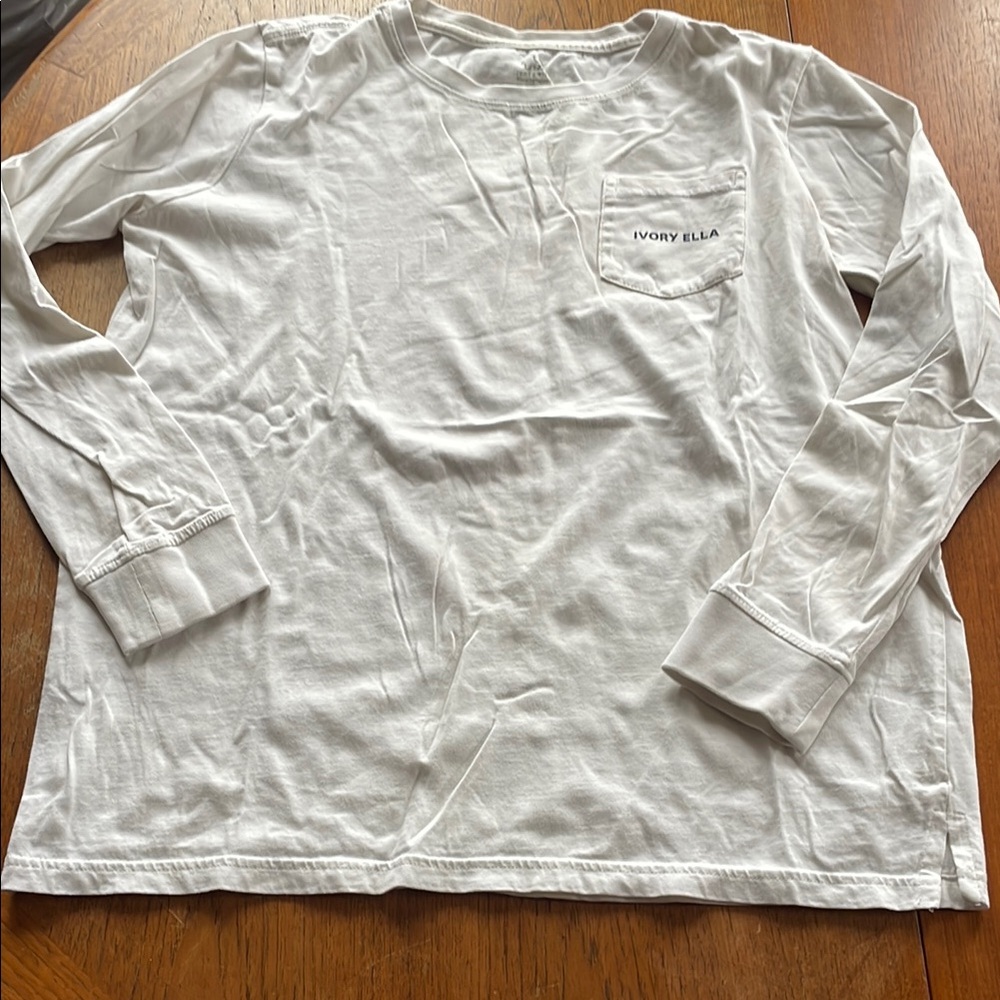Ivory Ella White Long Sleeve Tee Soft Cotton Blend